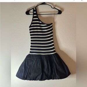 Striped puff dress